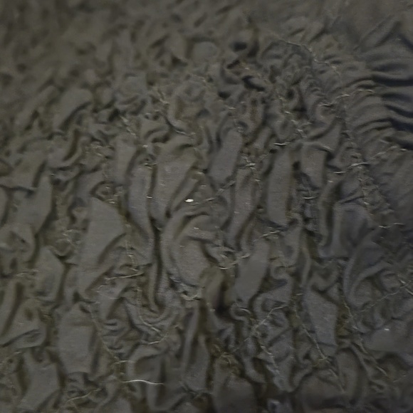 New Zara Black Spaghetti Strap Stretchy Smocked Ruffle Hem Tank - Picture 7 of 12